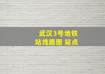 武汉3号地铁站线路图 站点